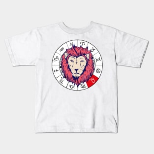 Lion star sign, zodiac sign horoscope Kids T-Shirt